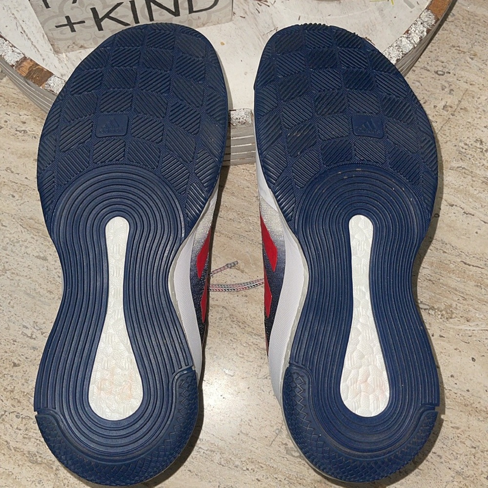ADIDAS Crazyflight Team Collegiate Red Navy USA Volleyball sneakers Sz 7.5 EUC - Picture 11 of 17